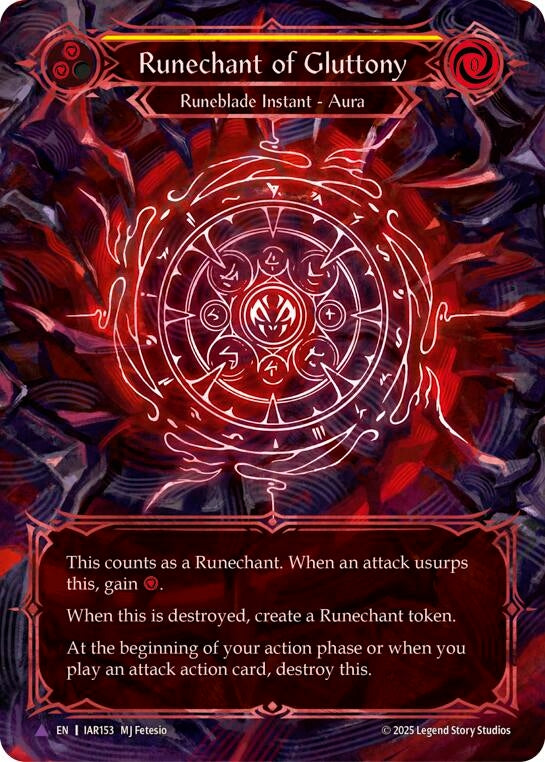 Image for Runechant of Gluttony (Yellow)(Marvel) (IAR153-MV) [Omens of the Third Age] - Flesh and Blood TCG