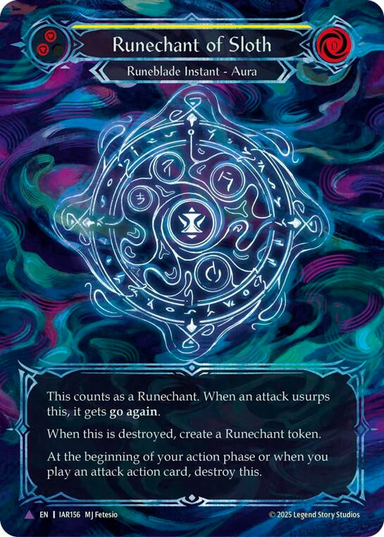 Image for Runechant of Sloth (Yellow)(Marvel) (IAR156-MV) [Omens of the Third Age] - Flesh and Blood TCG