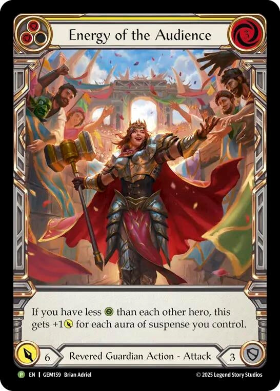 Image for Energy of the Audience (Yellow) (GEM159) [Gem Pack 5] - Flesh and Blood TCG