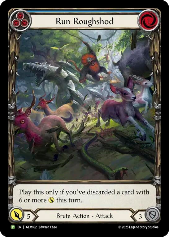 Image for Run Roughshod (Blue) (GEM162) [Gem Pack 5] - Flesh and Blood TCG