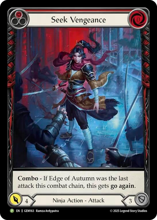 Image for Seek Vengeance (Red) (GEM163) [Gem Pack 5] - Flesh and Blood TCG