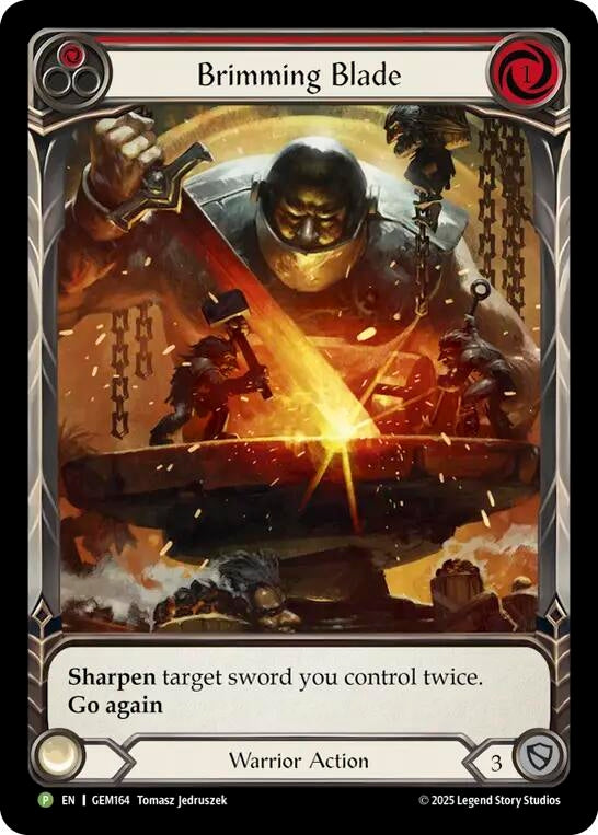 Image for Brimming Blade (Red) (GEM164) [Gem Pack 5] - Flesh and Blood TCG