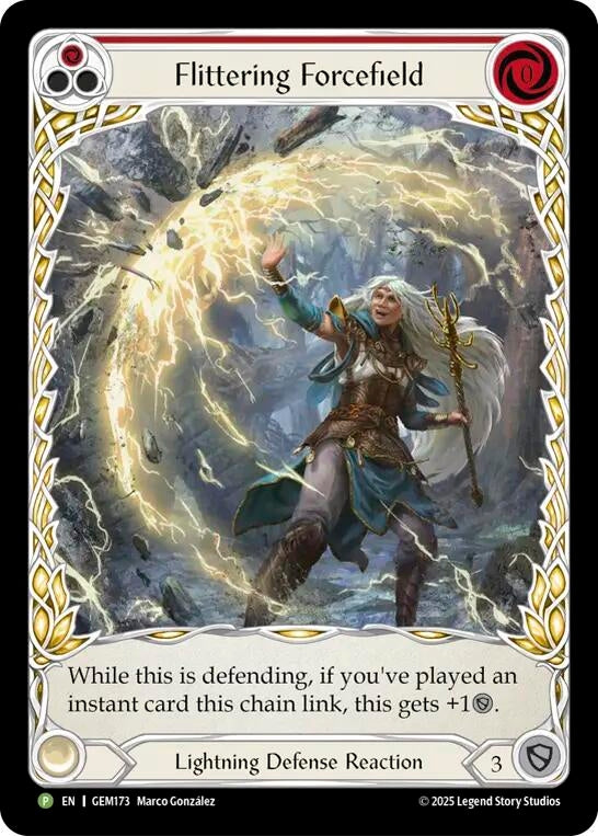 Image for Flittering Forcefield (Red) (GEM173) [Gem Pack 5] - Flesh and Blood TCG