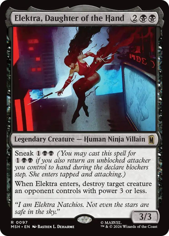Image for Elektra, Daughter of the Hand (97) [Marvel Super Heroes] (MSH) - Magic: The Gathering