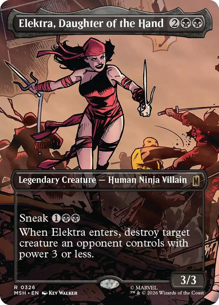 Image for Elektra, Daughter of the Hand (Borderless) (0326) (326) [Marvel Super Heroes] (MSH) - Magic: The Gathering