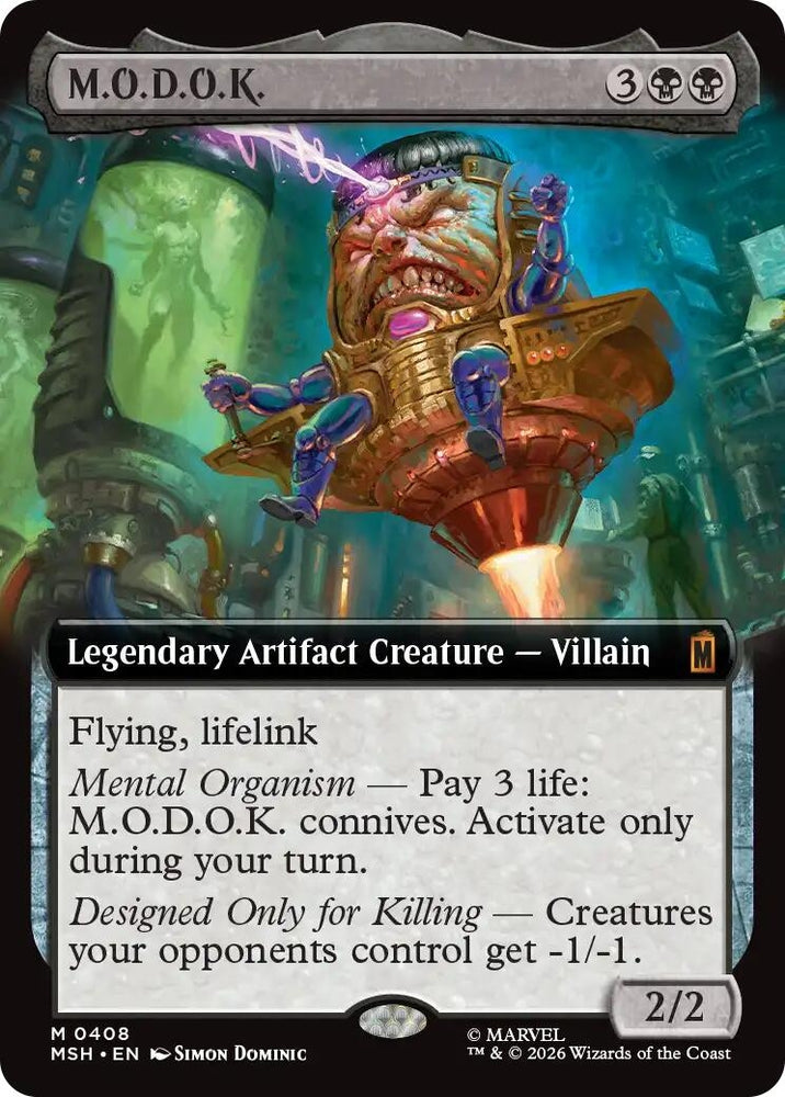 Image for M.O.D.O.K. (Extended Art) (408) [Marvel Super Heroes] (MSH) - Magic: The Gathering