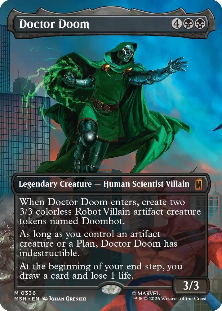 Image for Doctor Doom (Borderless) (0336) (336) [Marvel Super Heroes] (MSH) - Magic: The Gathering