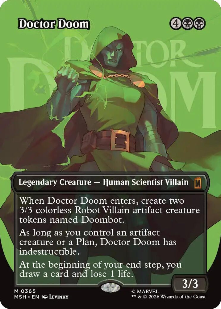 Image for Doctor Doom (Borderless) (0365) (365) [Marvel Super Heroes] (MSH) - Magic: The Gathering