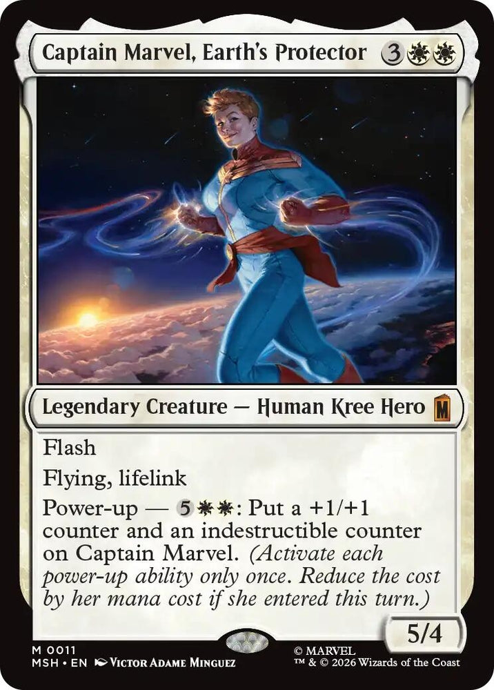 Image for Captain Marvel, Earth's Protector (11) [Marvel Super Heroes] (MSH) - Magic: The Gathering