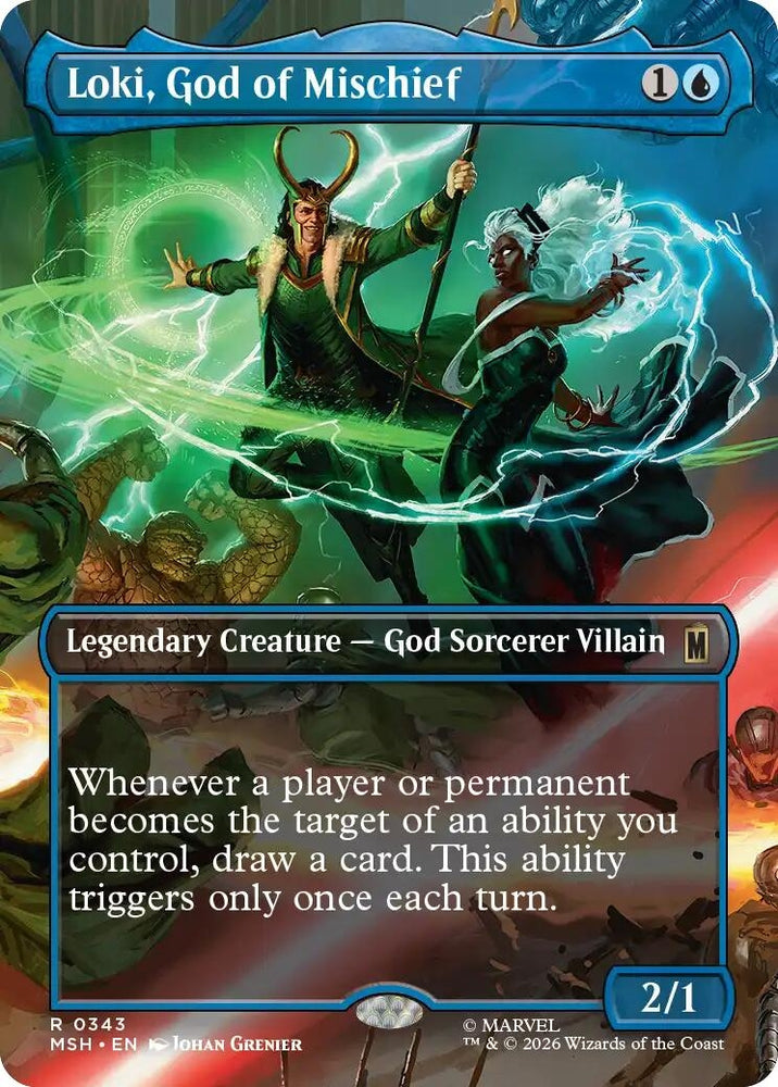 Image for Loki, God of Mischief (Borderless) (343) [Marvel Super Heroes] (MSH) - Magic: The Gathering