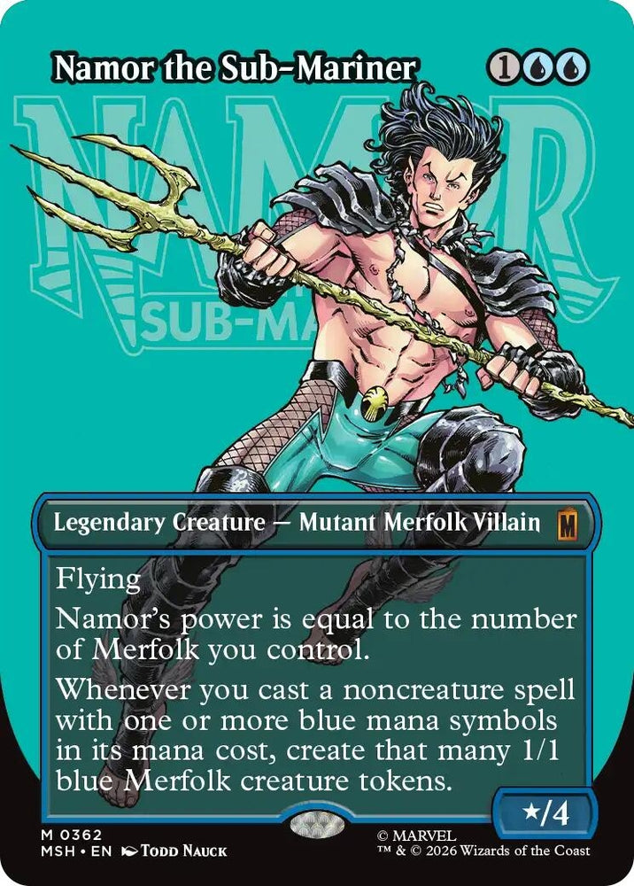 Image for Namor the Sub-Mariner (Borderless) (0362) (362) [Marvel Super Heroes] (MSH) - Magic: The Gathering