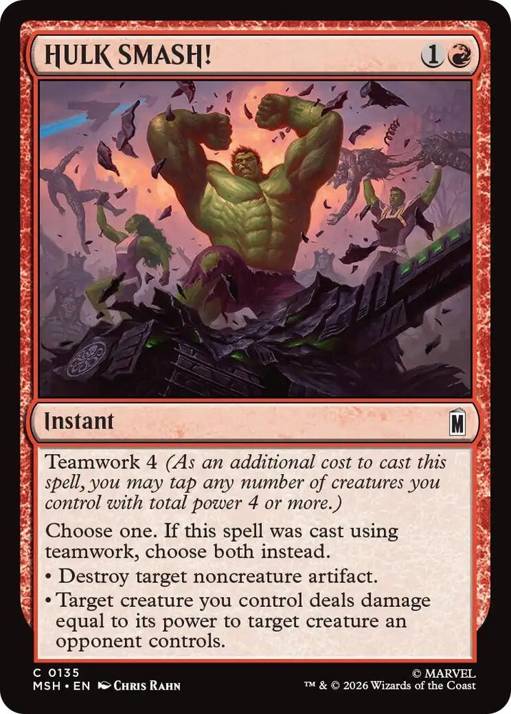 Image for HULK SMASH! (135) [Marvel Super Heroes] (MSH) - Magic: The Gathering