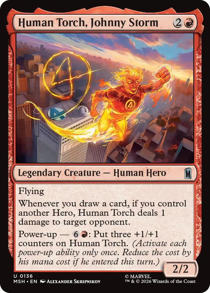 Image for Human Torch, Johnny Storm (136) [Marvel Super Heroes] (MSH) - Magic: The Gathering