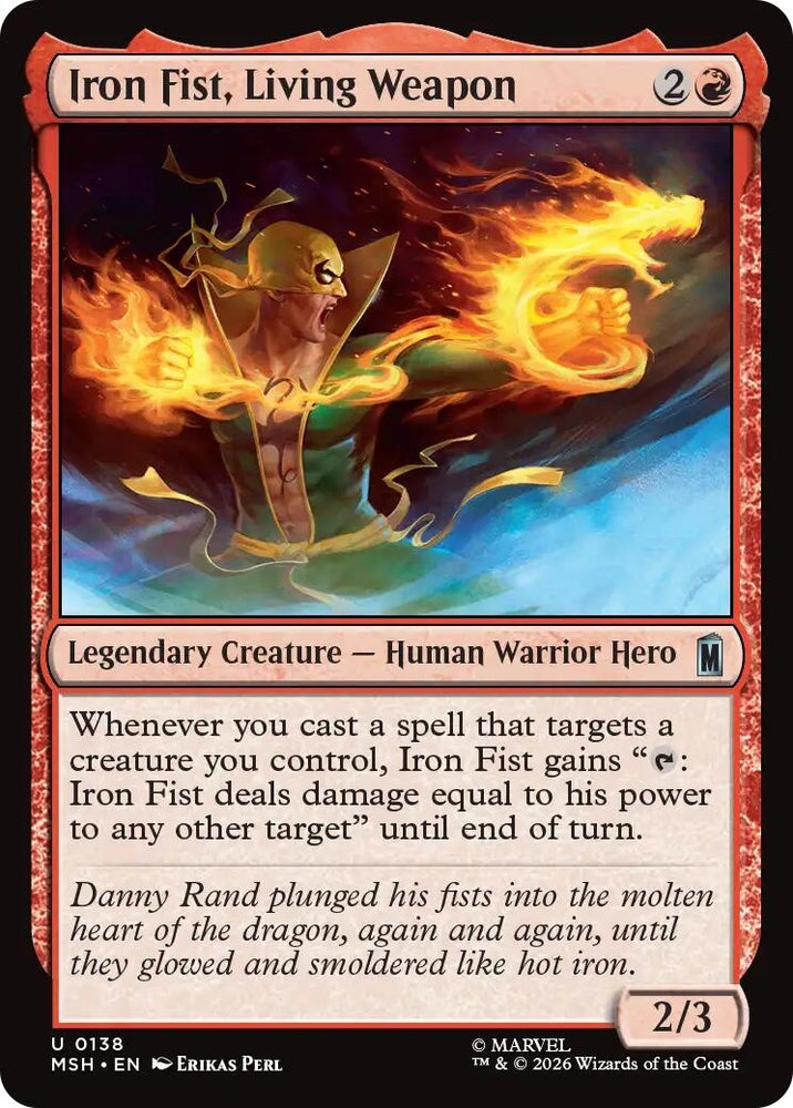 Image for Iron Fist, Living Weapon (138) [Marvel Super Heroes] (MSH) - Magic: The Gathering