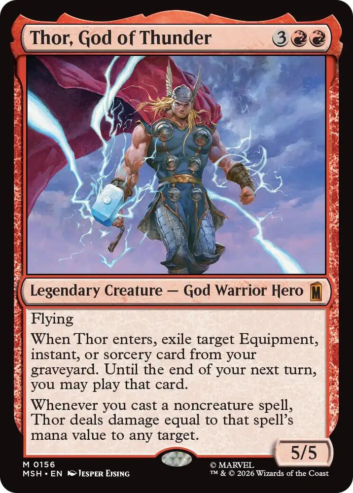 Image for Thor, God of Thunder (156) [Marvel Super Heroes] (MSH) - Magic: The Gathering