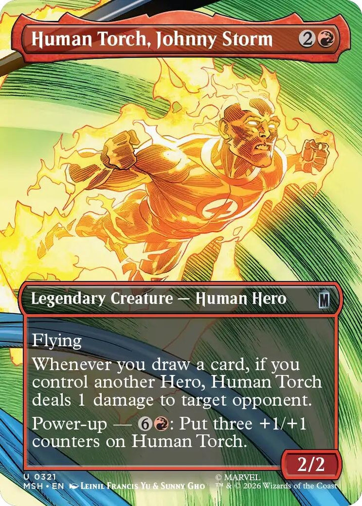 Image for Human Torch, Johnny Storm (Borderless) (321) [Marvel Super Heroes] (MSH) - Magic: The Gathering