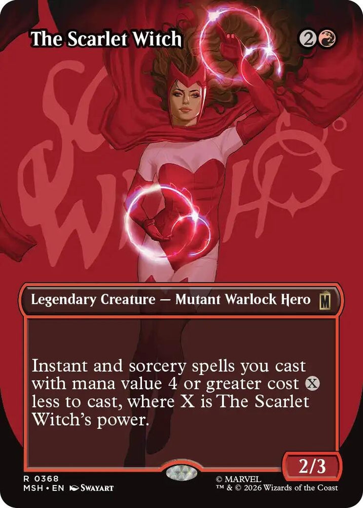 Image for The Scarlet Witch (Borderless) (368) [Marvel Super Heroes] (MSH) - Magic: The Gathering