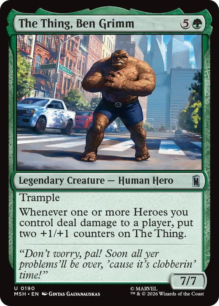 Image for The Thing, Ben Grimm (190) [Marvel Super Heroes] (MSH) - Magic: The Gathering