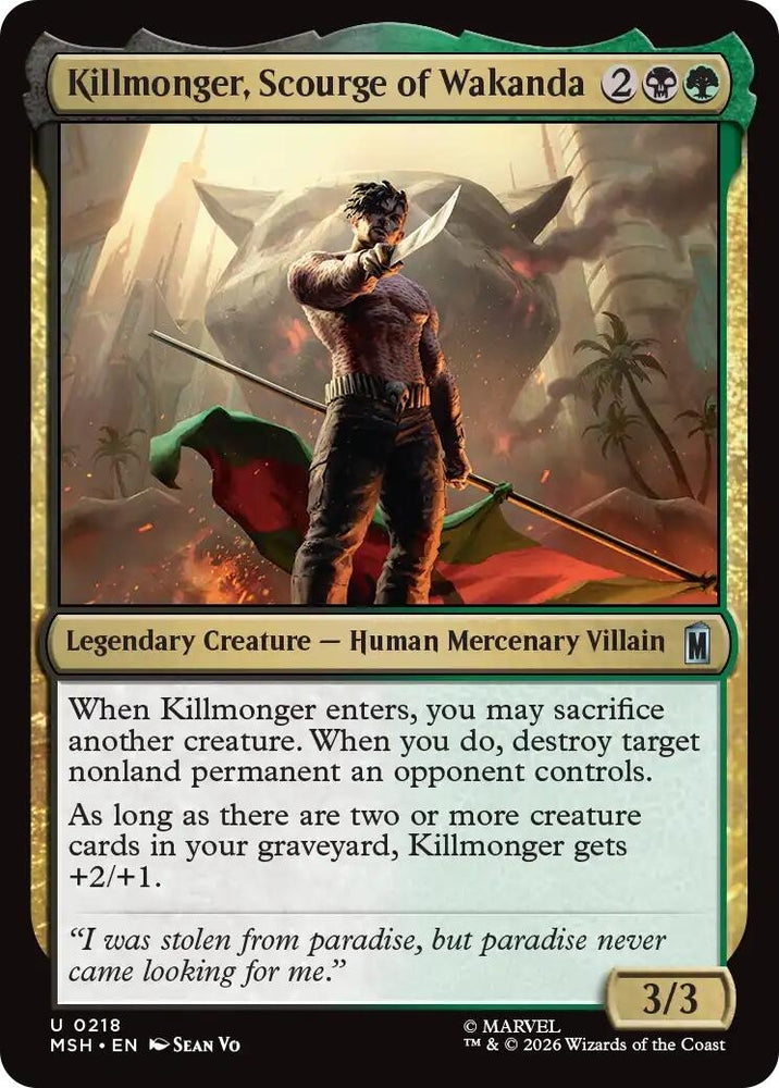 Image for Killmonger, Scourge of Wakanda (218) [Marvel Super Heroes] (MSH) - Magic: The Gathering