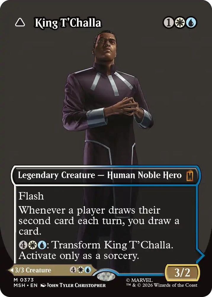 Image for King T'Challa (Borderless) (0373) (373) [Marvel Super Heroes] (MSH) - Magic: The Gathering