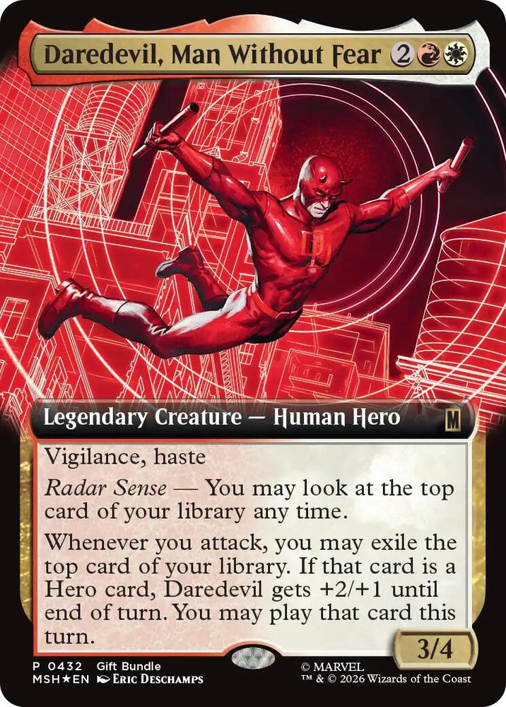 Image for Daredevil, Man Without Fear (Extended Art) (432) [Unique and Miscellaneous Promos] (UMP) - Magic: The Gathering