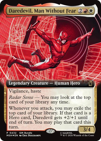 Image for Daredevil, Man Without Fear (Extended Art) (432) [Unique and Miscellaneous Promos] (UMP) - Magic: The Gathering
