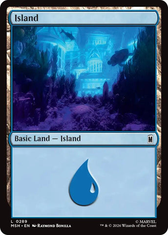 Image for Island (0289) (289) [Marvel Super Heroes] (MSH) - Magic: The Gathering
