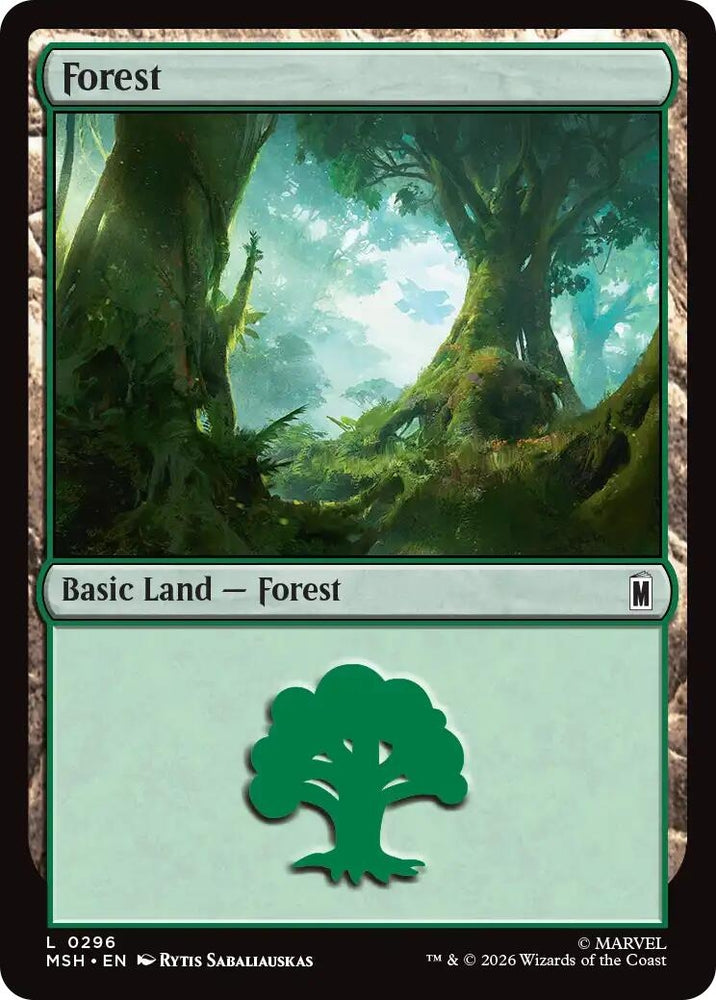 Image for Forest (0296) (296) [Marvel Super Heroes] (MSH) - Magic: The Gathering