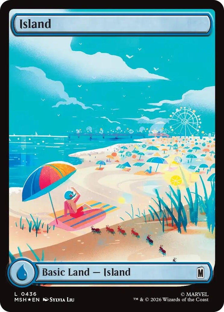 Image for Island (0436) (Surge Foil) (436) [Marvel Super Heroes] (MSH) - Magic: The Gathering
