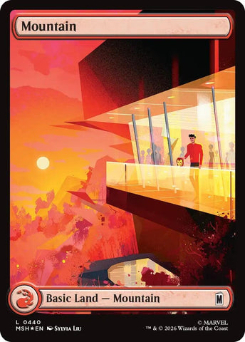 Image for Mountain (0440) (Surge Foil) (440) [Marvel Super Heroes] (MSH) - Magic: The Gathering