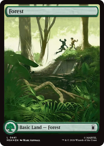 Image for Forest (0441) (Surge Foil) (441) [Marvel Super Heroes] (MSH) - Magic: The Gathering