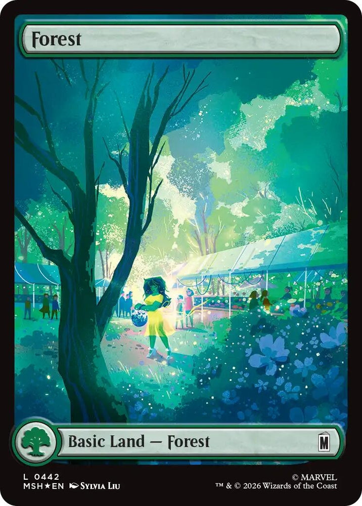 Image for Forest (0442) (Surge Foil) (442) [Marvel Super Heroes] (MSH) - Magic: The Gathering