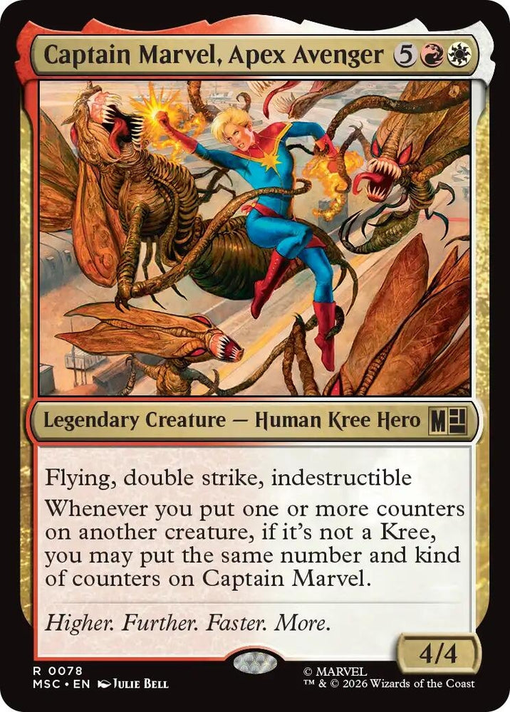 Image for Captain Marvel, Apex Avenger (78) [Commander: Marvel Super Heroes] (MSC) - Magic: The Gathering