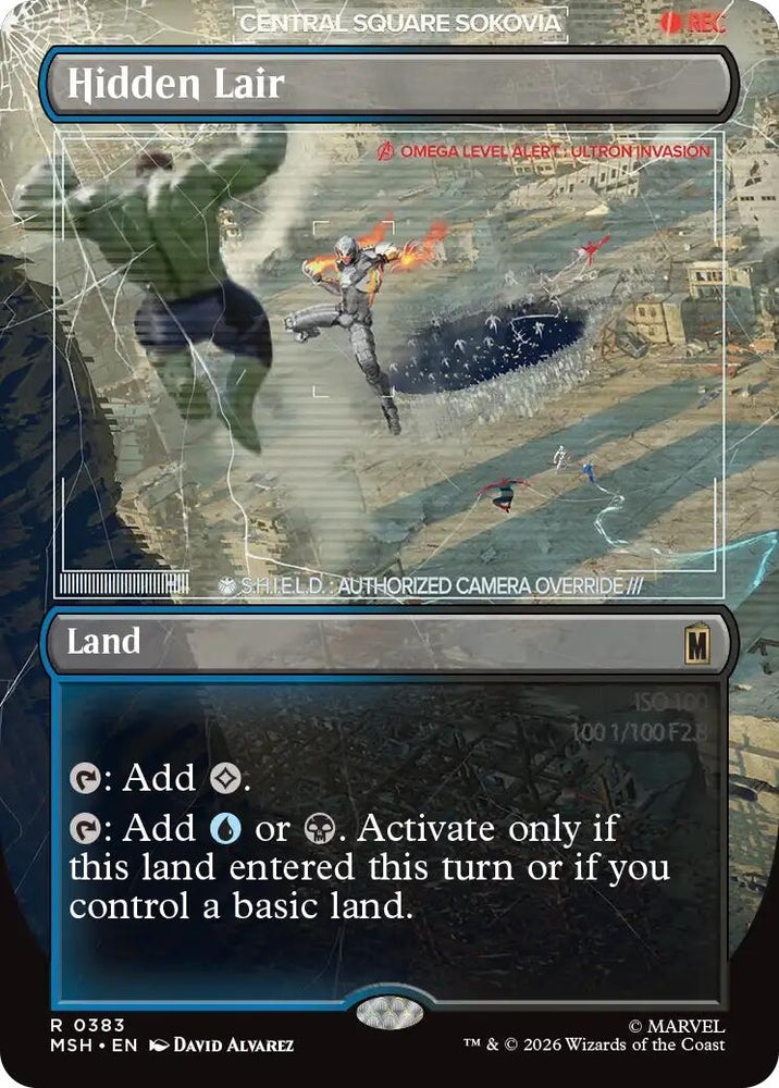 Image for Hidden Lair (Borderless) (383) [Marvel Super Heroes] (MSH) - Magic: The Gathering