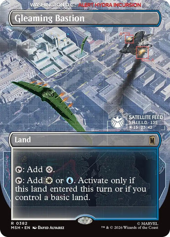 Image for Gleaming Bastion (Borderless) (382) [Marvel Super Heroes] (MSH) - Magic: The Gathering