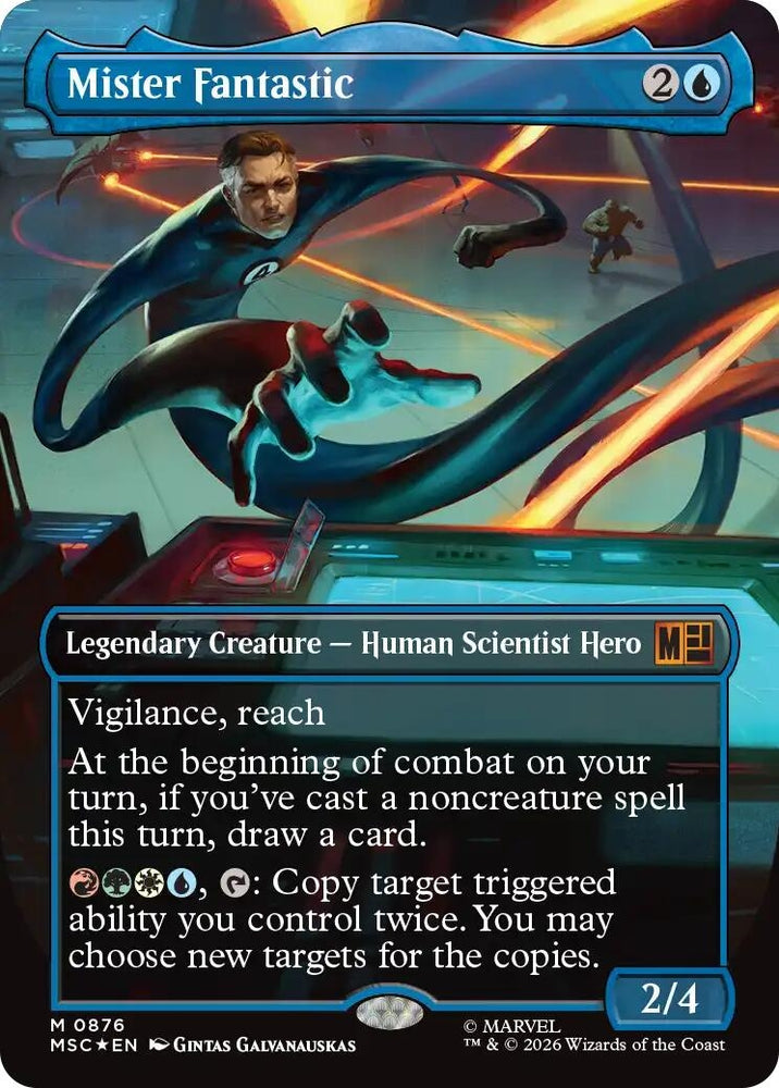 Image for Mister Fantastic (Borderless) (Surge Foil) (876) [Commander: Marvel Super Heroes] (MSC) - Magic: The Gathering
