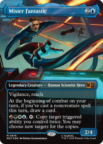 Image for Mister Fantastic (Borderless) (Surge Foil) (876) [Commander: Marvel Super Heroes] (MSC) - Magic: The Gathering