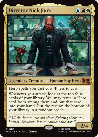 Image for Director Nick Fury (Surge Foil) (81) [Commander: Marvel Super Heroes] (MSC) - Magic: The Gathering