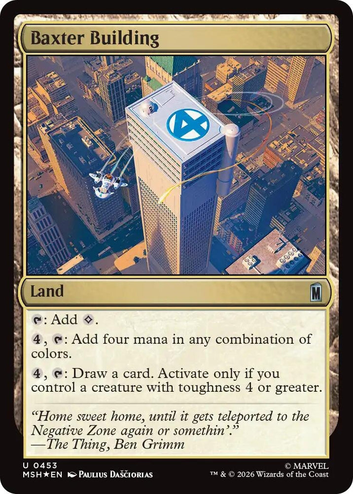 Image for Baxter Building (Surge Foil) (453) [Marvel Super Heroes] (MSH) - Magic: The Gathering