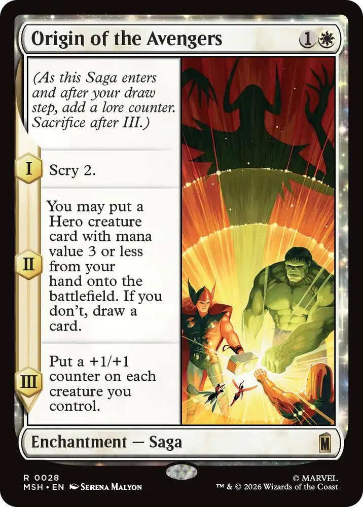 Image for Origin of the Avengers (28) [Marvel Super Heroes] (MSH) - Magic: The Gathering