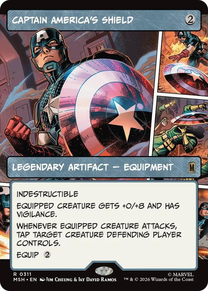 Image for Captain America's Shield (Borderless) (0311) (311) [Marvel Super Heroes] (MSH) - Magic: The Gathering