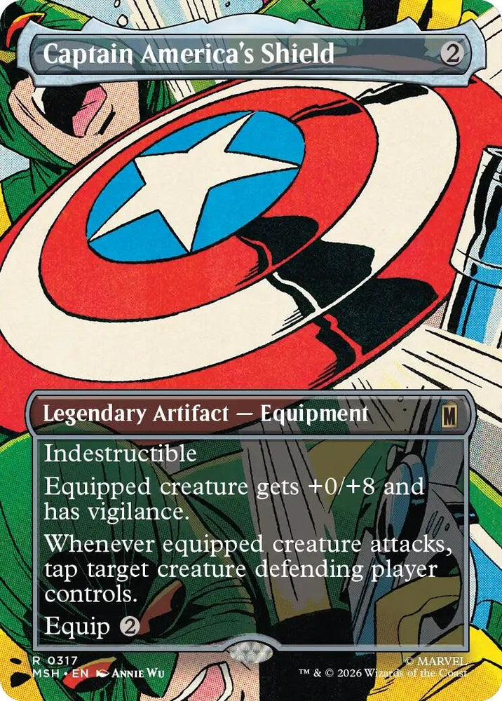 Image for Captain America's Shield (Borderless) (0317) (317) [Marvel Super Heroes] (MSH) - Magic: The Gathering