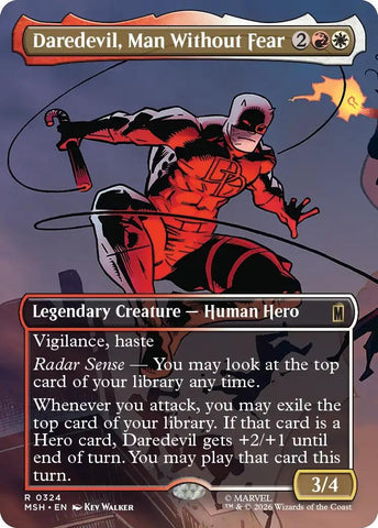 Image for Daredevil, Man Without Fear (Borderless) (0324) (324) [Marvel Super Heroes] (MSH) - Magic: The Gathering