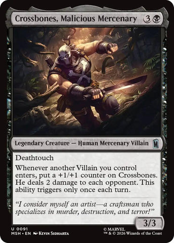 Image for Crossbones, Malicious Mercenary (91) [Marvel Super Heroes] (MSH) - Magic: The Gathering