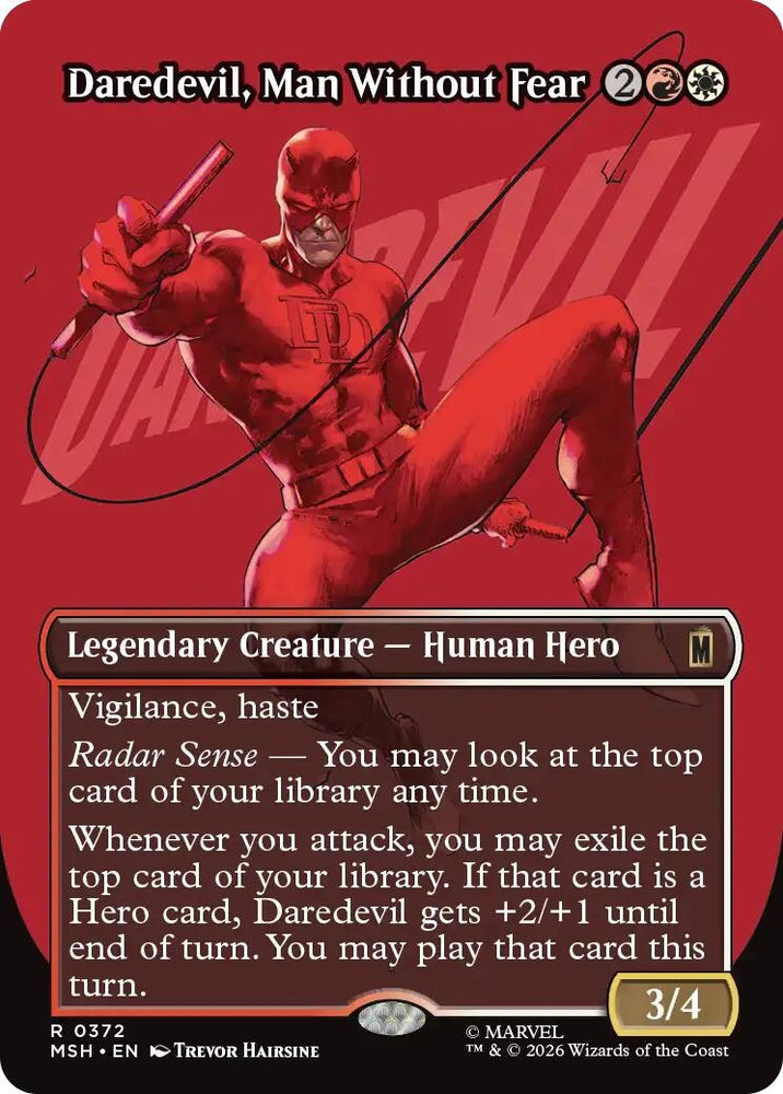 Image for Daredevil, Man Without Fear (Borderless) (0372) (372) [Marvel Super Heroes] (MSH) - Magic: The Gathering