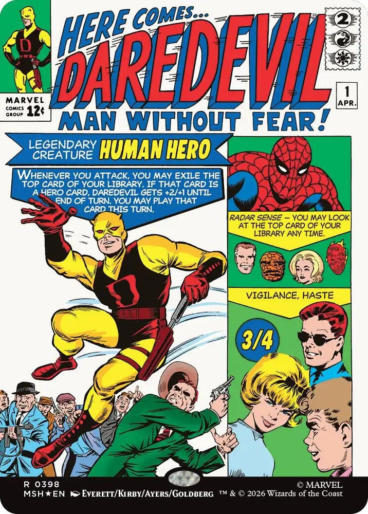 Image for Daredevil, Man Without Fear (Borderless) (0398) (398) [Marvel Super Heroes] (MSH) - Magic: The Gathering