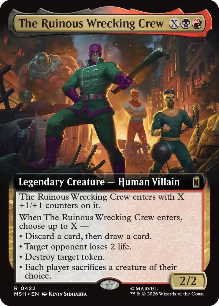Image for The Ruinous Wrecking Crew (Extended Art) (422) [Marvel Super Heroes] (MSH) - Magic: The Gathering