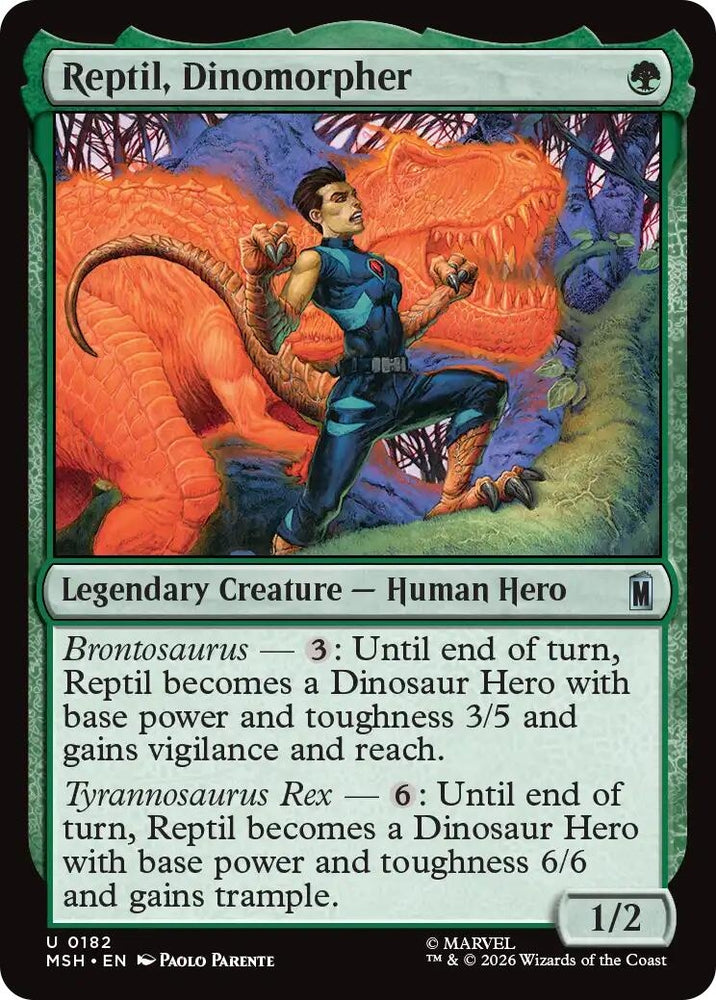 Image for Reptil, Dinomorpher (182) [Marvel Super Heroes] (MSH) - Magic: The Gathering