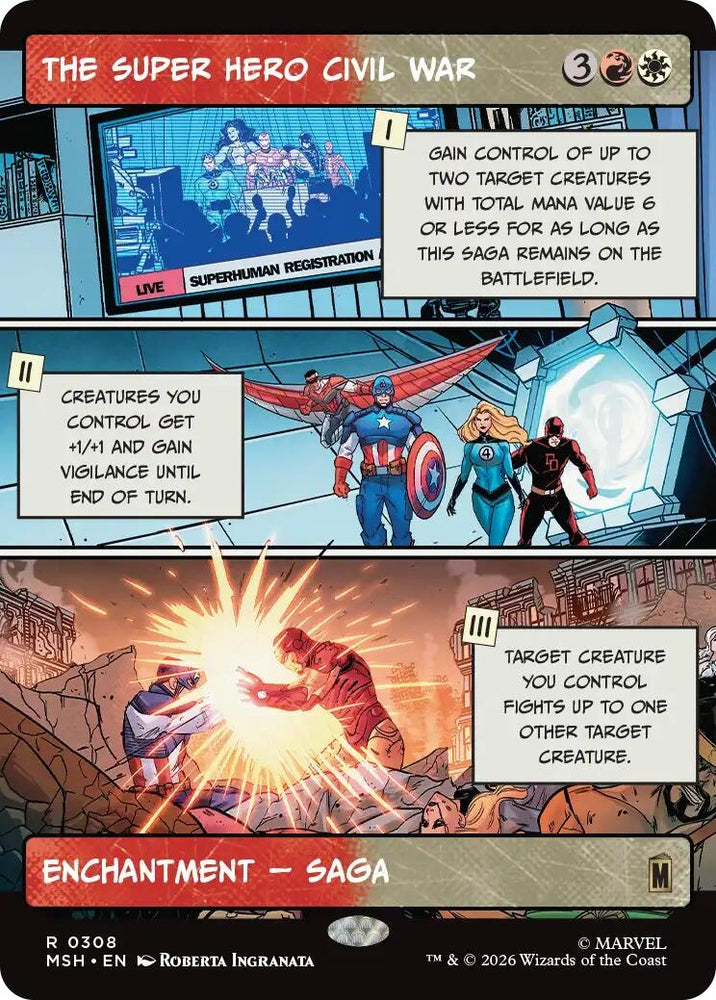 Image for The Super Hero Civil War (Borderless) (308) [Marvel Super Heroes] (MSH) - Magic: The Gathering