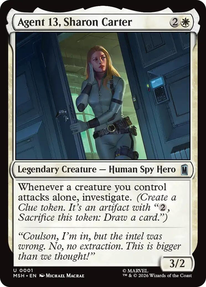 Image for Agent 13, Sharon Carter (1) [Marvel Super Heroes] (MSH) - Magic: The Gathering
